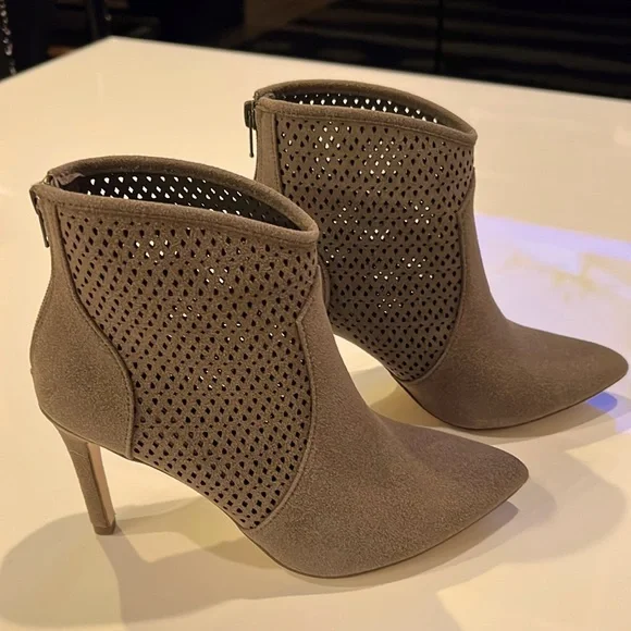 Call It Spring Perforated Pointed Toe ankle Booties - Picture 2 of 11